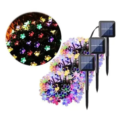 LUZ TIPO FLOR SOLAR 5M 20 LED